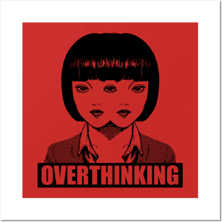 Overthinking black on Posters and Art